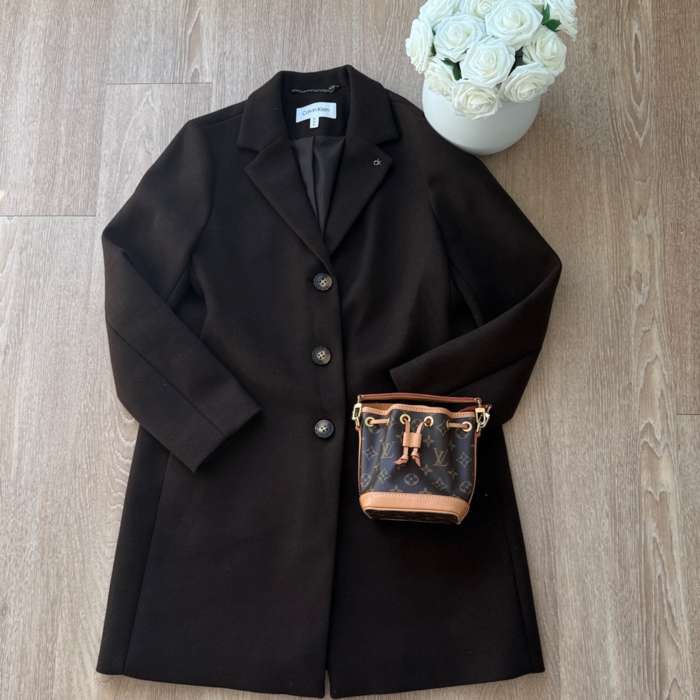 Women's Brown CK Peacoat